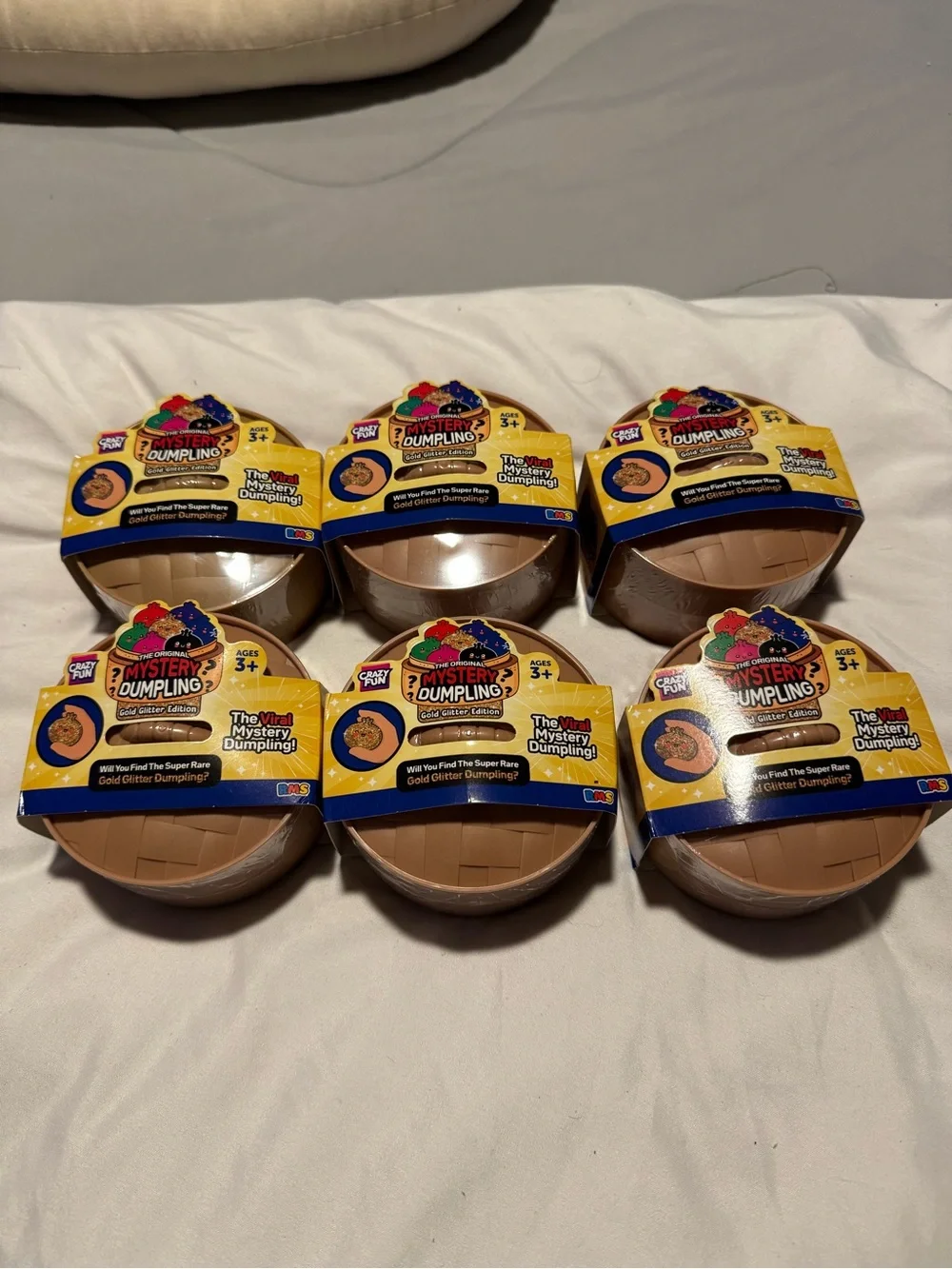 Viral Mystery Dumpling Surprise Toys - Gold (Lot of 6)